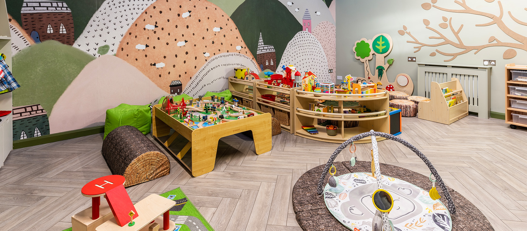 Children's playroom with toys 