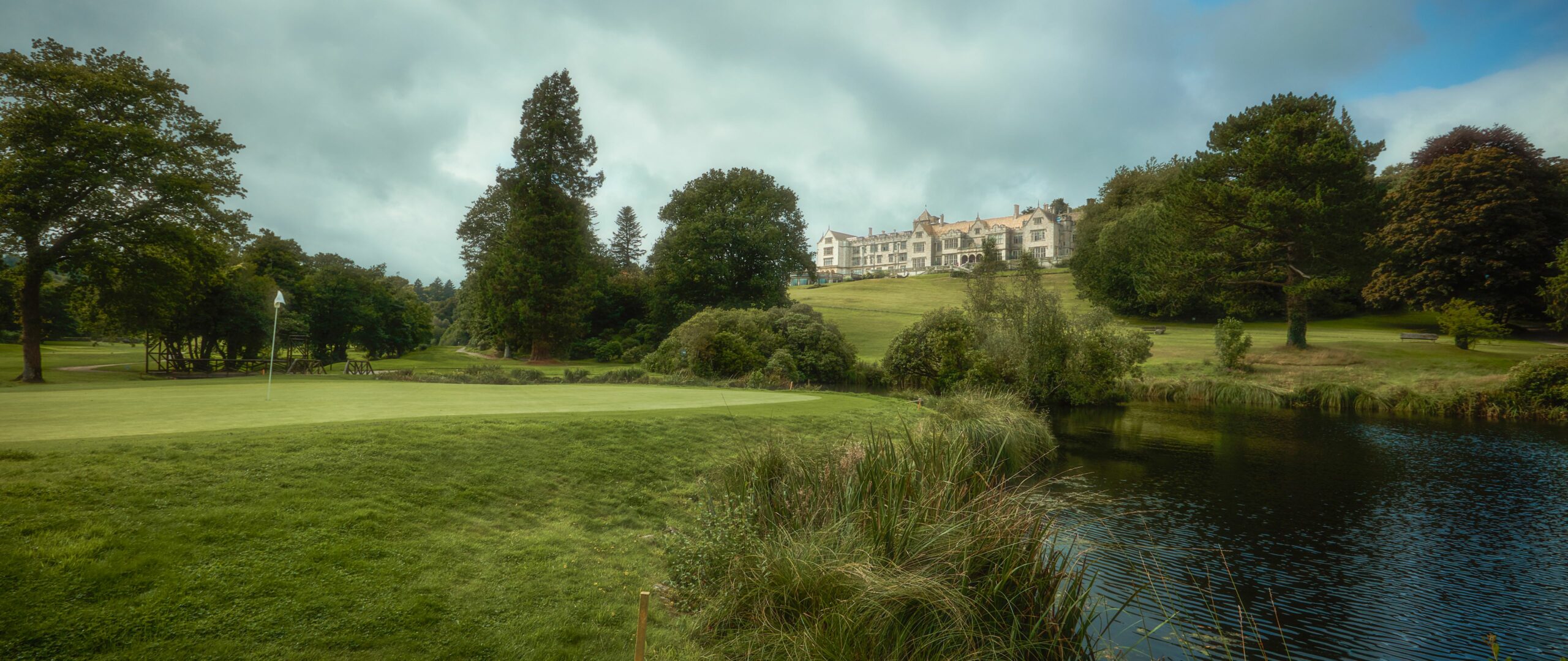 Bovey Castle golf course lake view 