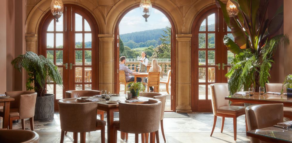 Single rooms at Bovey Castle - dining room